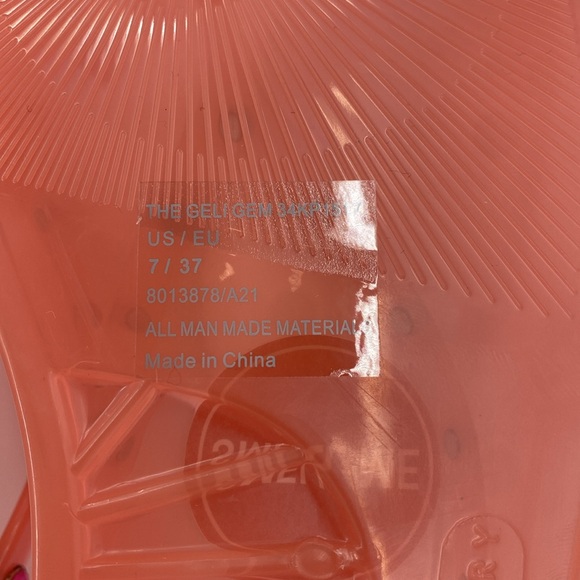 Katy Perry The Jelly Gem Flip Flop in Oasis Pink Bejeweled Scented Size 7 - Picture 8 of 9